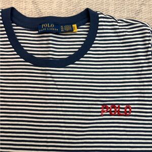 Polo by Ralph Lauren Blue and White Striped Tee